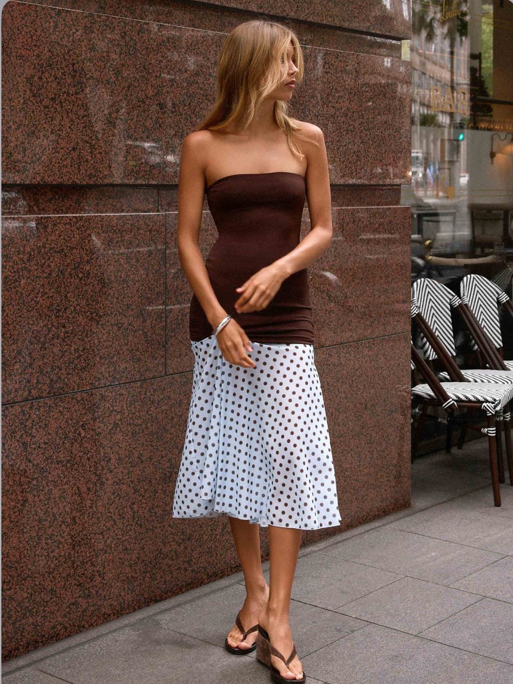 Peppermayo midi polka dot dress